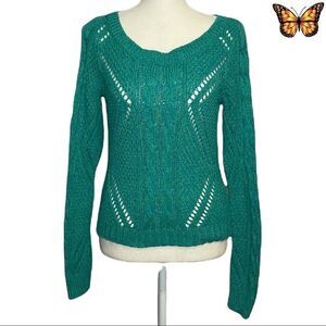 AMERICAN Eagle Boat Neck Knit Sweater 100% Cotton Size Small